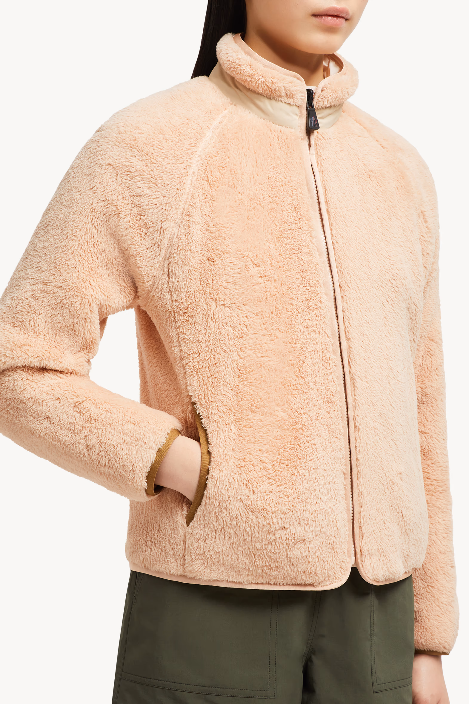 Reversible PolartecĀ® Zip-Up Sweatshirt Women Light Pink Moncler 6